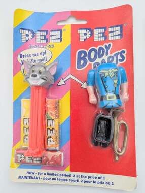 UNOPENED PACKAGE PEZ Tom from Tom & Jerry Candy Dispenser w/Body Parts